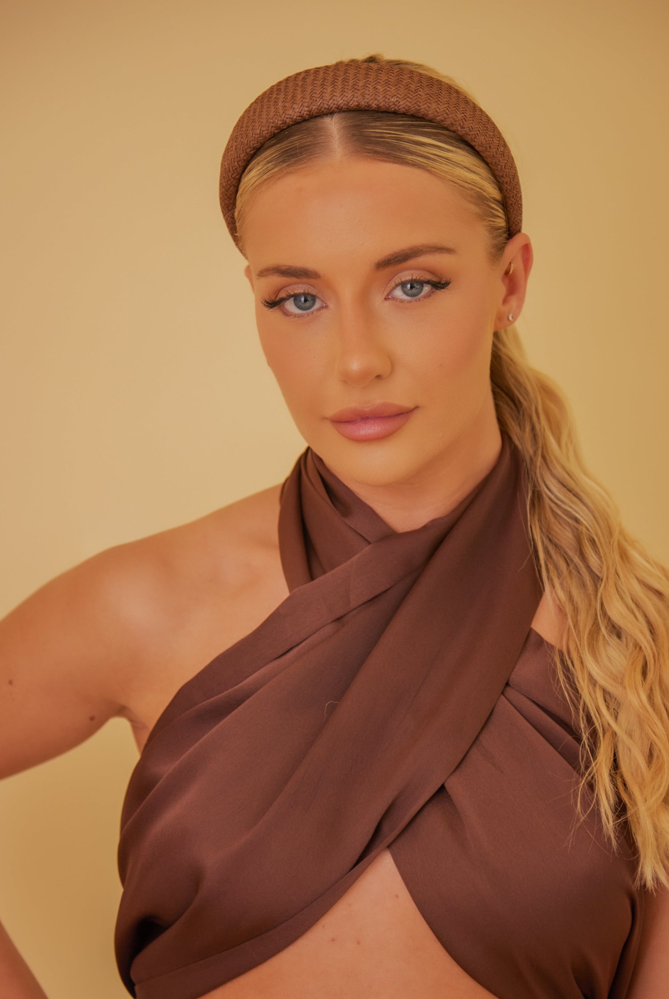 Woven Rounded Headband in Brown | Summer | Hair | Wedding Guest | Occasion | Hair Accessories | Women's Accessories | Women |