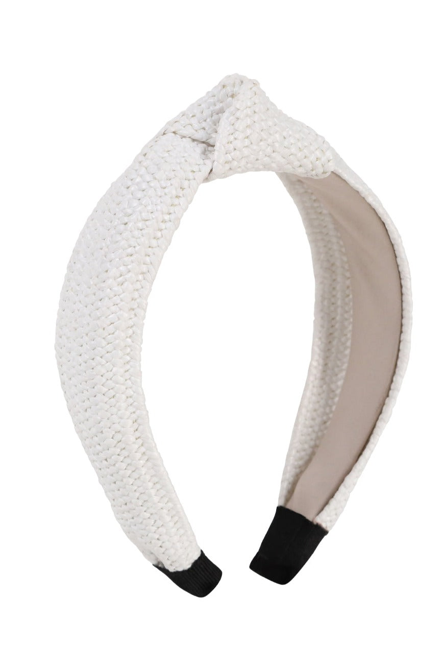 Woven Knot Headband in White | Wedding | Wedding guest | Races | Summer | Occasion | Holiday | Beach | Party | Glam | Women's Accessories | Accessory | Bridal