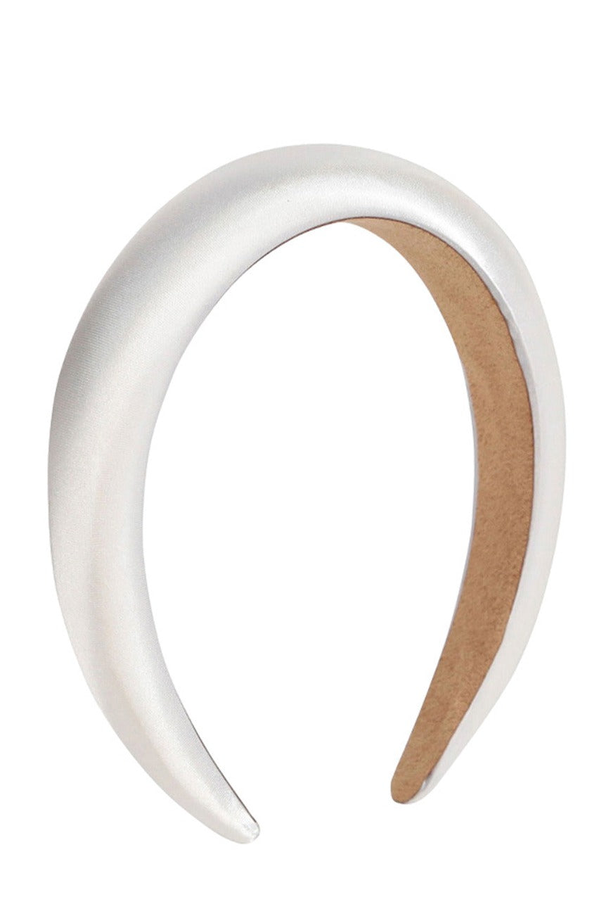 White satin headband | Bridal hair | Bridal accessories | Women's accessories | Ladies headband padded headband | Wedding | Wedding guest | Occasion | races | Party | Event | Christmas | New Years | Lolita | Coquette | Plaza Core | Soft e girl | Twee | Old Money | Preppy