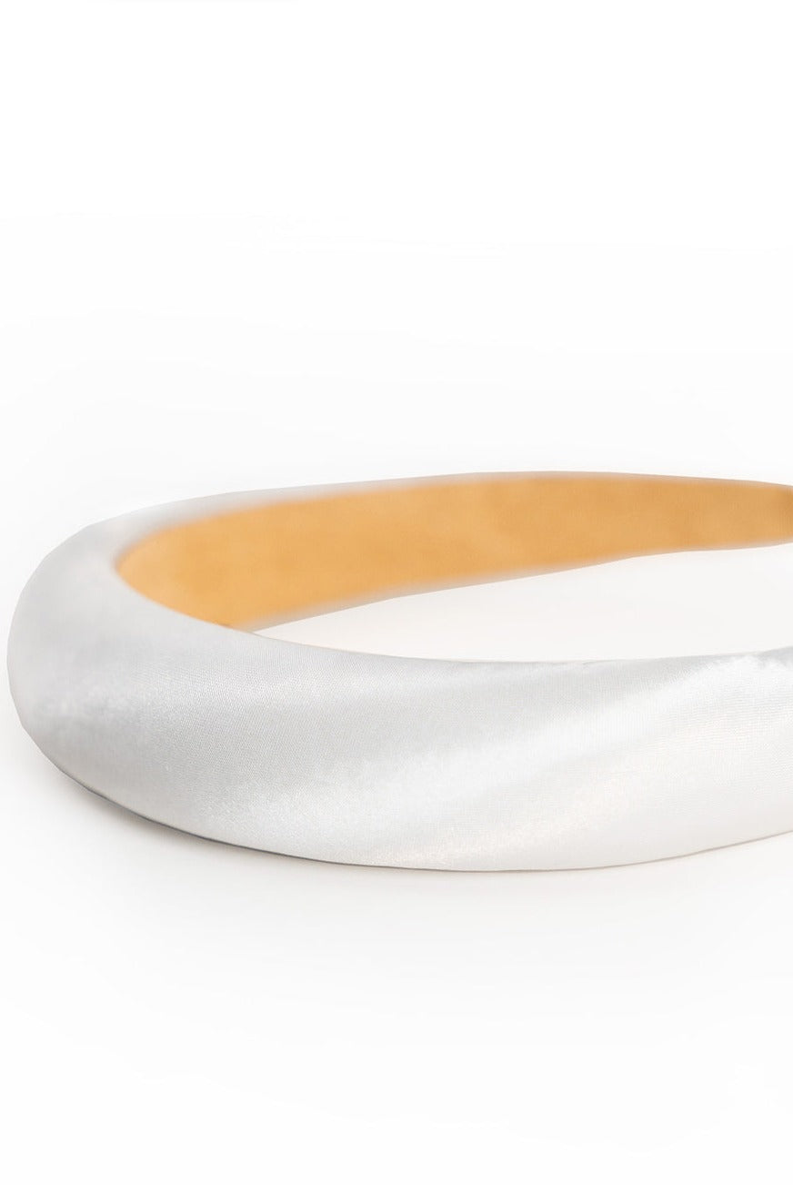 White satin headband | Bridal hair | Bridal accessories | Women's accessories | Ladies headband padded headband | Wedding | Wedding guest | Occasion | races | Party | Event | Christmas | New Years | Lolita | Coquette | Plaza Core | Soft e girl | Twee | Old Money | Preppy