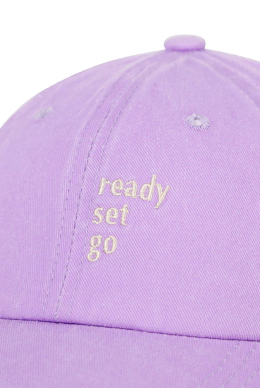Ready Set Go Baseball Cap in Lilac - Baseball Cap - My Accessories London