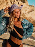 Straw Cowboy Hat in Purple | | Festival Hat | Holiday Hat | Women's summer hat | Beach | Holiday | My Accessories London Hat | Lilac Cowboy Hat Purple Hat | Lilac Hat | Cowgirl Hat | best Festival hat 