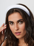 White satin headband | Bridal hair | Bridal accessories | Women's accessories | Ladies headband padded headband | Wedding | Wedding guest | Occasion | races | Party | Event | Christmas | New Years | Lolita | Coquette | Plaza Core | Soft e girl | Twee | Old Money | Preppy