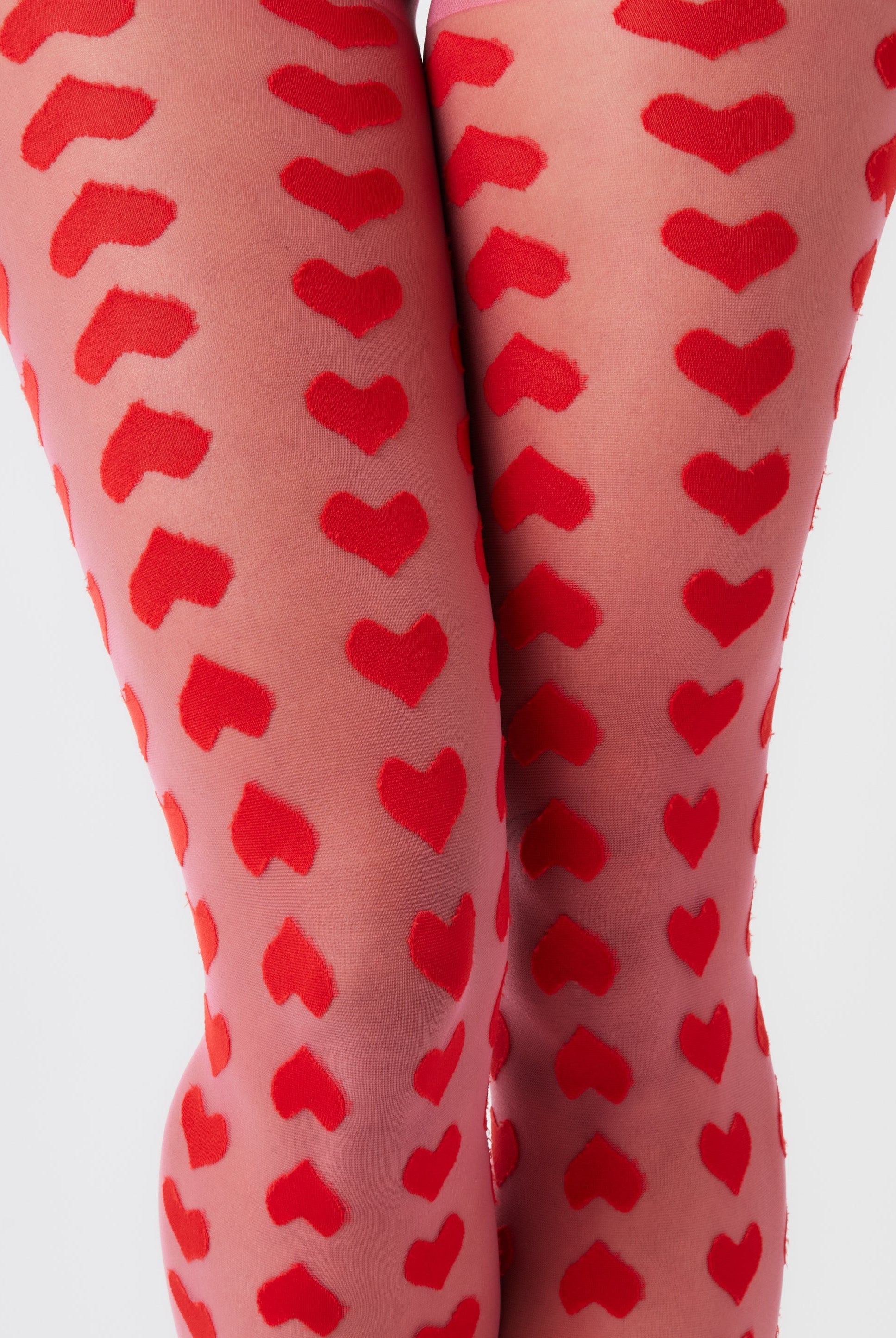 Heart monogram tights | pink tights | women's tights | fun tights | women's pink tights | Soft e girl | Weird girl | Fun | Playful | Kidcore | Quirky | Pin up | Halloween | Costume | Cosplay | Accessories