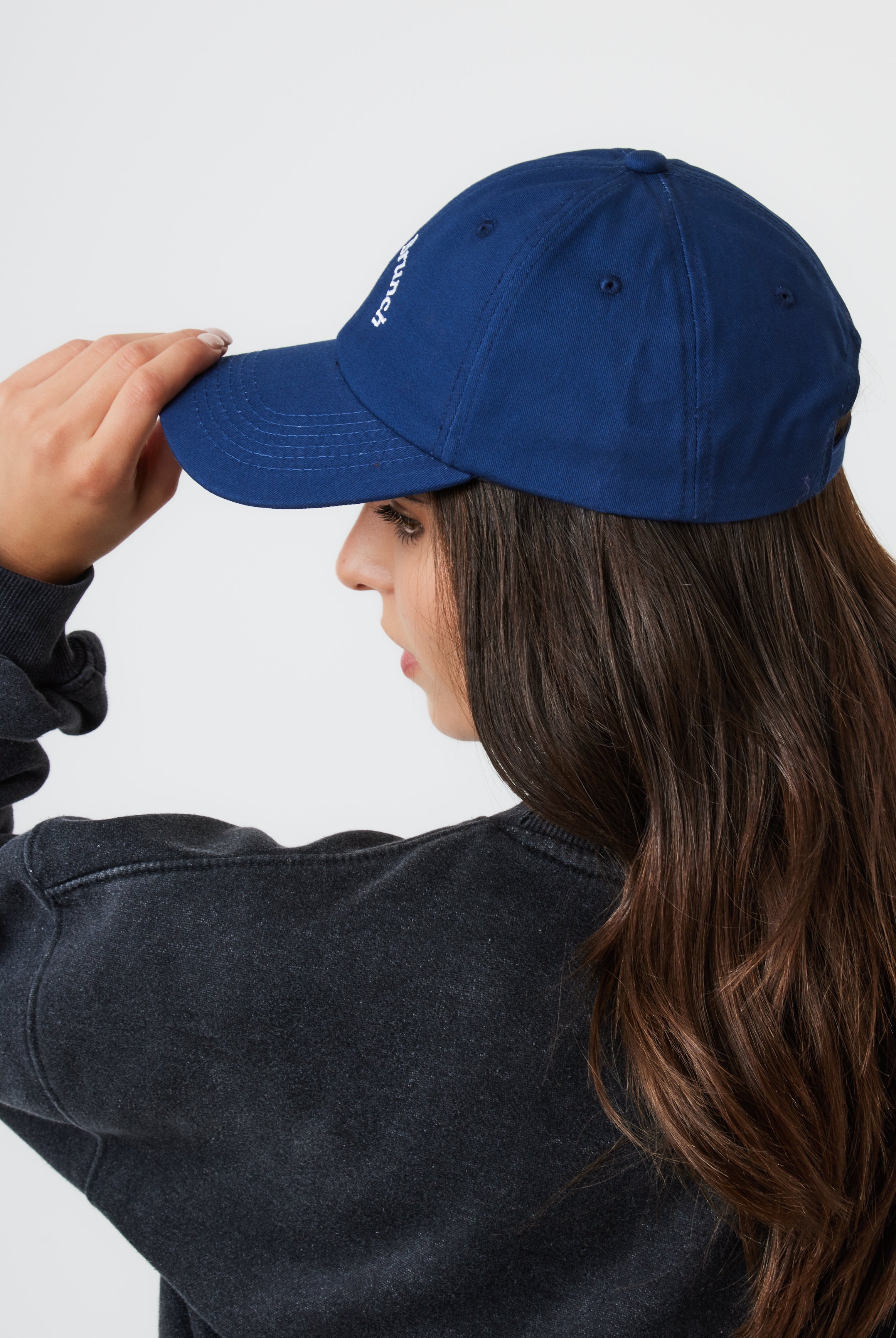 Sunday Brunch Baseball Cap in Navy | Hat | Cap | Minimal | Preppy | Sport | Sporty | Sports | Casual | Accessories | Accessory | Women's Accessories | Embroidered | Athleisure | Present | Blue | Corpcore | 