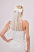 Bridal Bow Veil in White | bridal accessories | bridal hair accessories | bride hair accessories | hen party accessories | hen do accessories | bachelorette accessories | wedding accessories | wedding hair accessories | bride veil | bow veil | bridal veil accessory | veil accessory | brides hair accessories | brides accessories