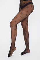 Women's Black Bow Tights For Winter | My Accessories London