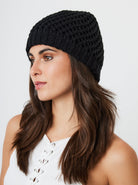 My Accessories London Basic Crochet Hat in Black | Women's Accessories | Autumn | Winter | Knitted | Grunge | Grunge sleaze | E girl | Indie | Elevated indie | 90s | Y2k | Women | Winter accessories | Autumn accessories |