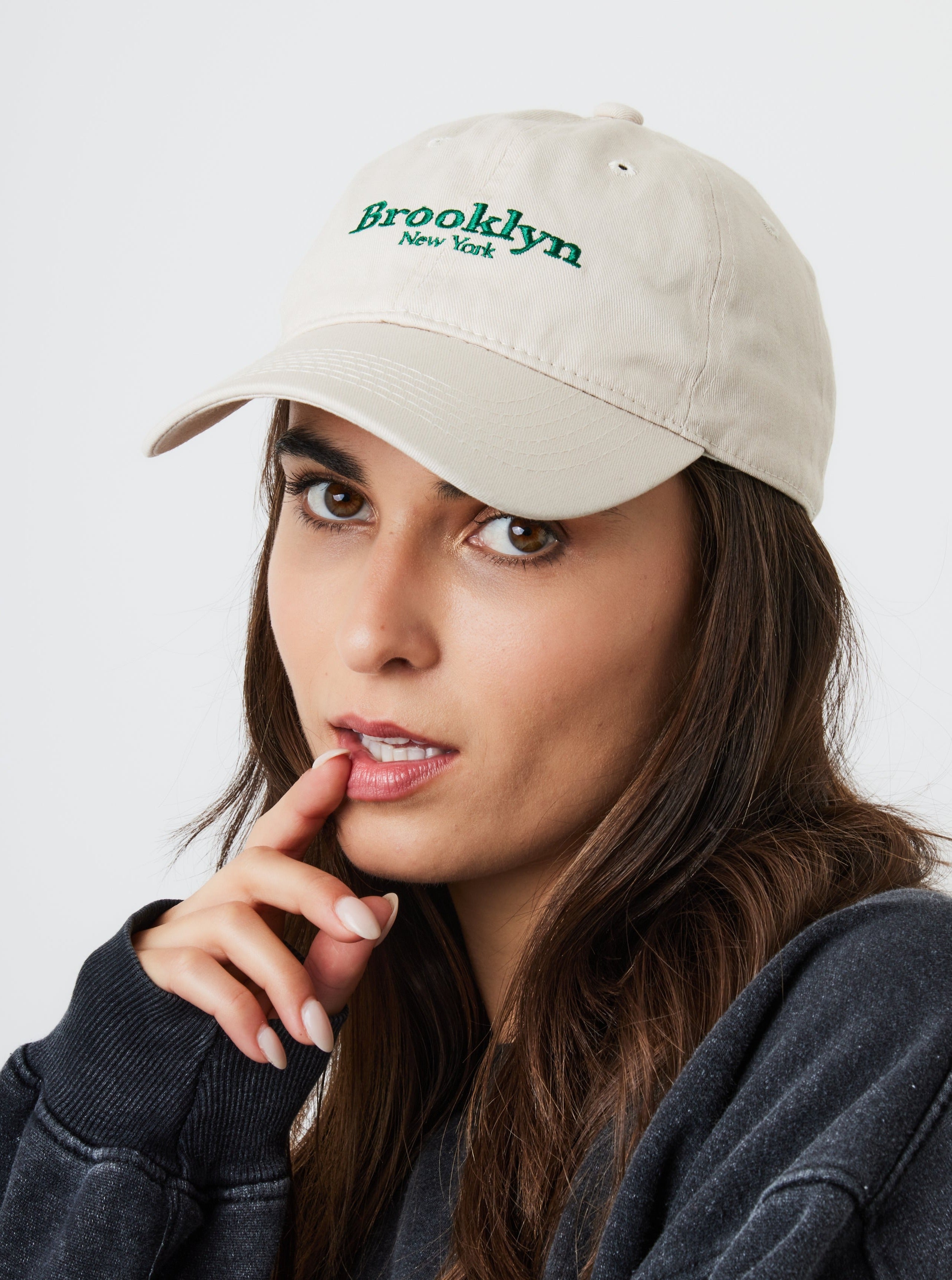 Women’s Beige Brooklyn New York Baseball Cap | My Accessories London