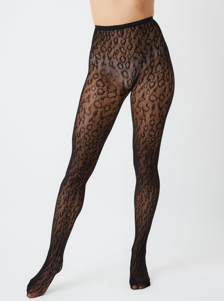 My accessories London Fishnet Leopard Tights | Black Fishnet Tights | Women's Fishnet leopard Tights | Halloween | Costume | Indie | Biker | Elevated indie | Women | Women's Accessories | Winter accessories | Autumn accessories | Fall accessories | Fall | Winter | Autumn 
