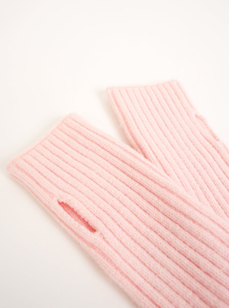 Knitted Arm Warmers in Pink | Knitted | Knitwear | Y2K | lolita | Balletcore | Soft e girl | coquette | ballet sleaze | Women | Accessories | Accessory | Fingerless gloves | Winter | Autumn | Present | Streetwear | Streetstyle | Winter accessories | Autumn Accessories | Gloves | Sleeves