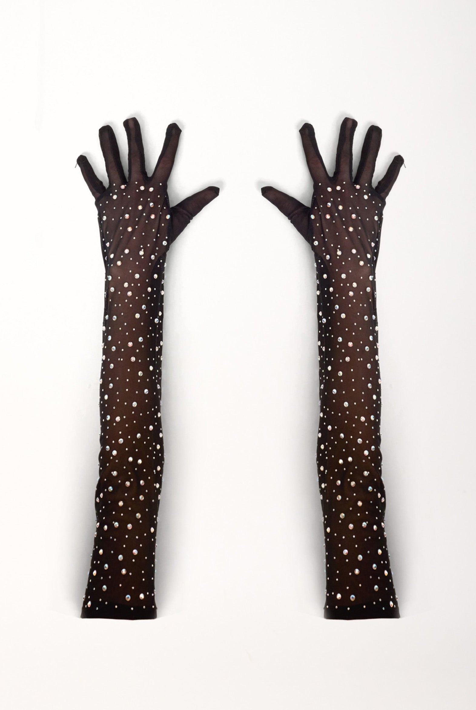 Over the Elbow Mesh Rhinestone Gloves in Black | gloves | party | occasion | festival | event | new years | new year | Christmas | present | Costume | halloween | Diamante | rhinestone | Embellished | glam | going out | Women's Accessories | accessories | mesh gloves | 