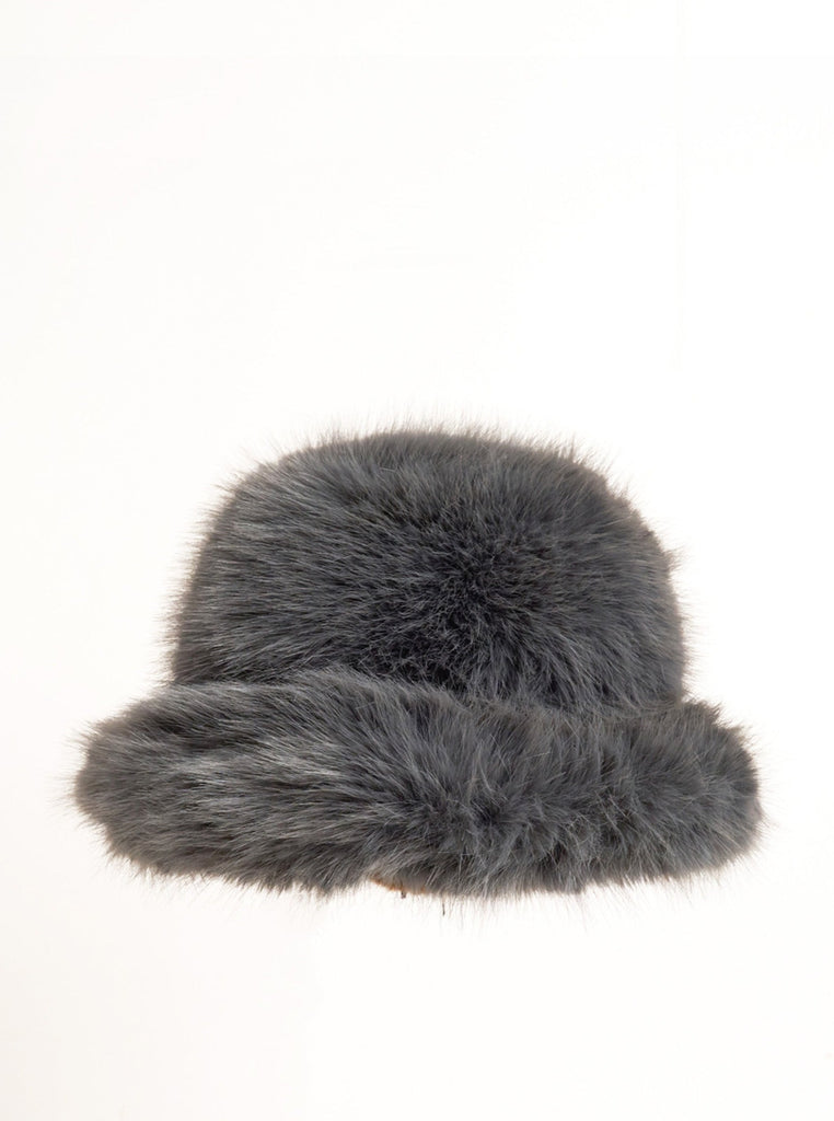 Oversized fur Bucket Hat in Grey | Hats | Hat | Winter | Autumn | Fall | Accessories | Cold weather | Ski | Oversized Fur Hat | Fluffy | Fluffy Fur Hat | Faux Fur | Vegan | Streetwear | Accessories | Women's Accessories