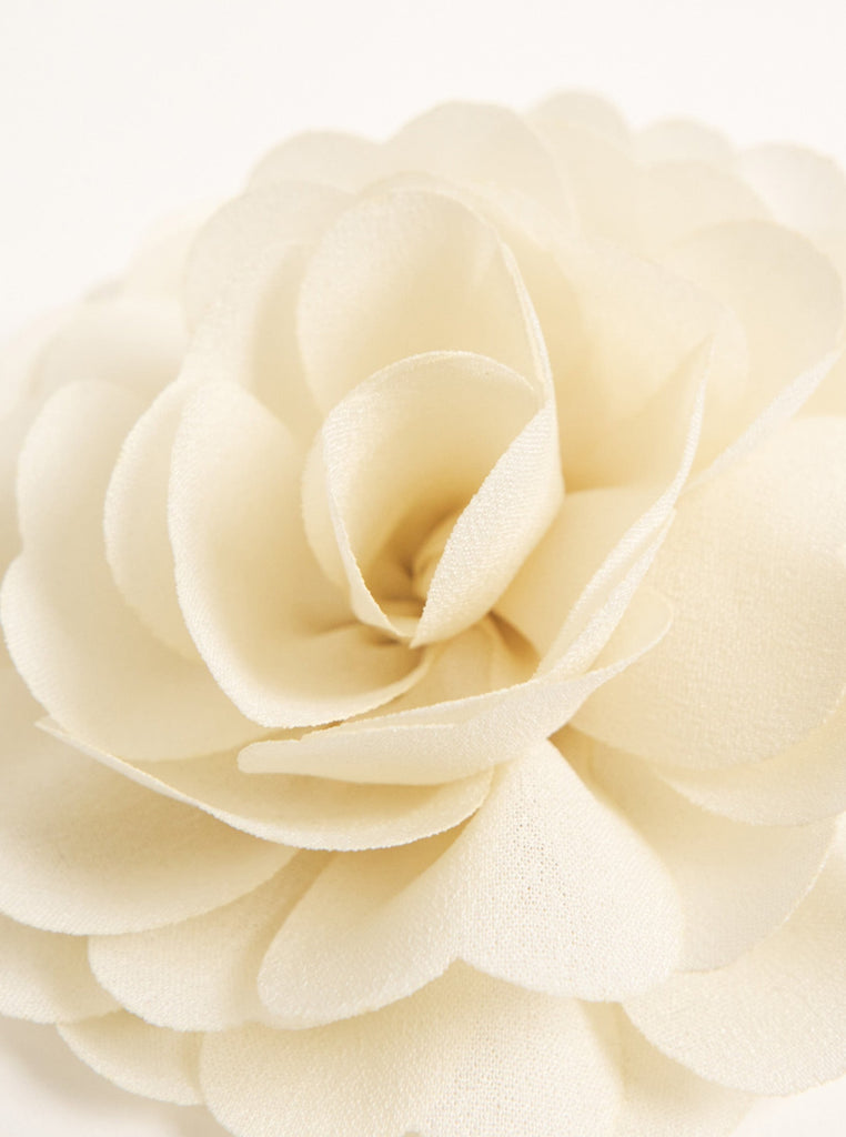 Chiffon Flower Hair Clip in Cream | Preppy | Old money | Halloween | Costume | Holiday | Retro | Y2k | Corsage | Glam | Going Out Accessories | hair accessories | Accessories | Flower Clip | Flower | Women | party | Occasion | New Years | Christmas | Wedding | Wedding Guest | Races | 