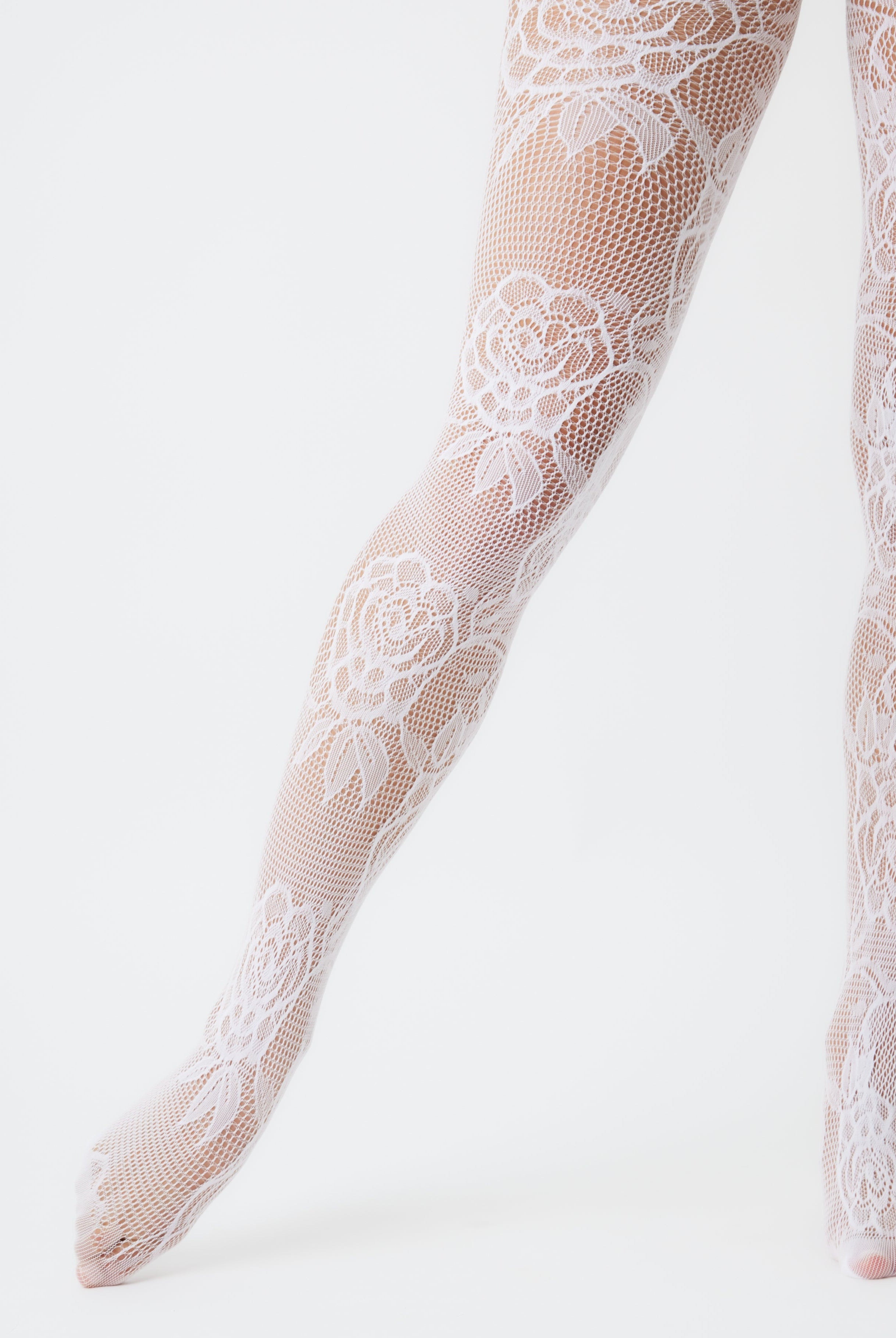Lace Floral fishnet Tights in White | Hosiery | Floral | Lace | White | Tights | Fishnet | Lolita | Soft e girl | Whimsygoth | Balletcore | ballet sleaze | Plaza Core | Grunge sleaze | coquette | Autumn | Winter | Accessories | Accessory | Women | Winter accessories | Autumn Accessories | trending accessories | streetwear | Streetstyle | 