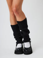 Knitted Leg Warmers in Black | Knitwear | ribbed | y2k | Grunge | grunge sleaze | indie | whimsygoth | e girl | plaza core | winter | Autumn | 90s | streetwear | casual | 