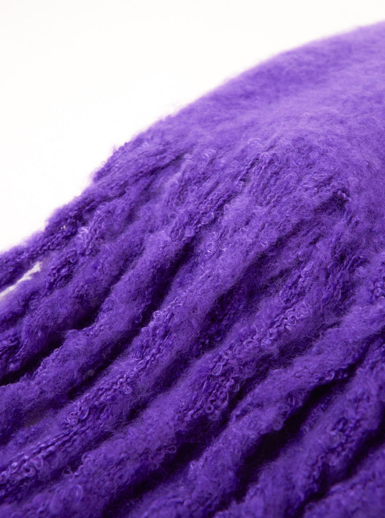 Chunky Soft Scarf in Dark Purple | Oversized Scarf | Super Soft Scarf | Unisex | Fall | Winter | Autumn | Women | Grunge | Grunge Sleaze | Weird Girl | Autumn Accessories | Winter Accessories | Fall Accessories | Women's Accessories | Women's Scarf | Purple Scarf | Arty | Fall Style | Autumn Style | Winter Style | Ski | Ski Season | Skiing | Ski Accessories |
