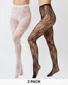Lace Floral fishnet Tights in White | Hosiery | Floral | Lace | White | Tights | Fishnet | Lolita | Soft e girl | Whimsygoth | Balletcore | ballet sleaze | Plaza Core | Grunge sleaze | coquette | Autumn | Winter | Accessories | Accessory | Women | Winter accessories | Autumn Accessories | trending accessories | streetwear | Streetstyle | Lace Floral fishnet Tights in Black | Hosiery | Floral | Lace | Black | Multipack | Multipack Tights | Twopack accessories | Two pack accessories | Two Pack Tights