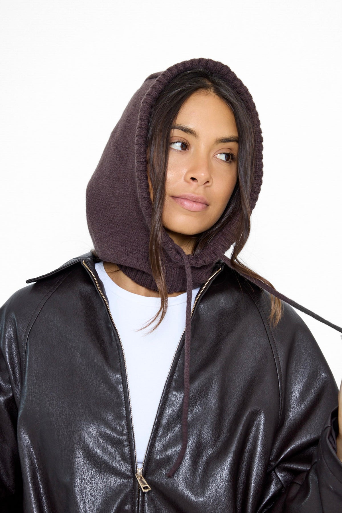 Women's Balaclava Fine knit in Brown