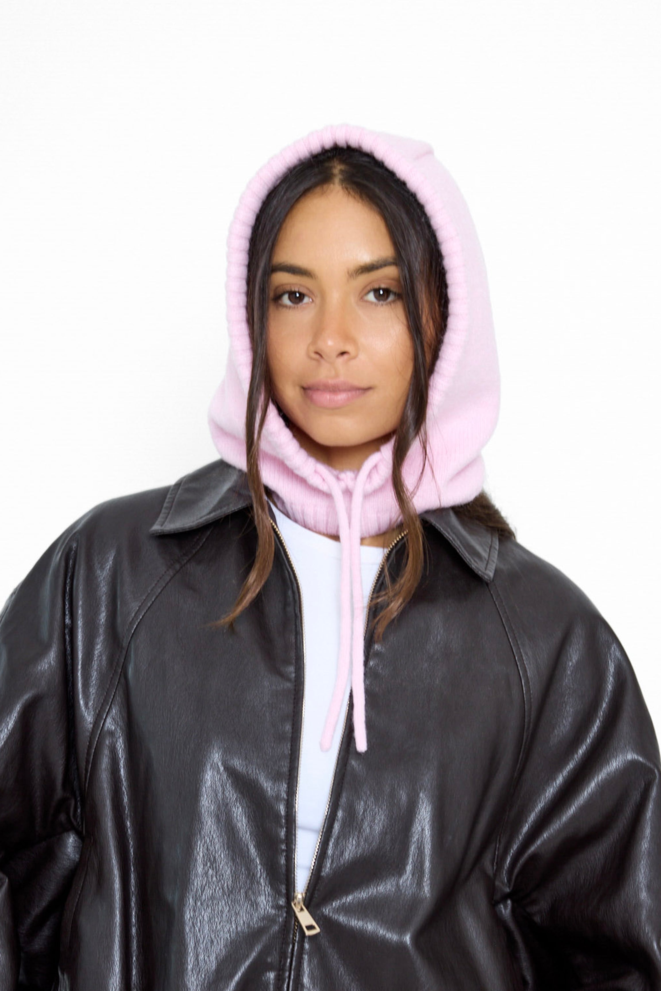 Women's Balaclava Fine knit in Pink