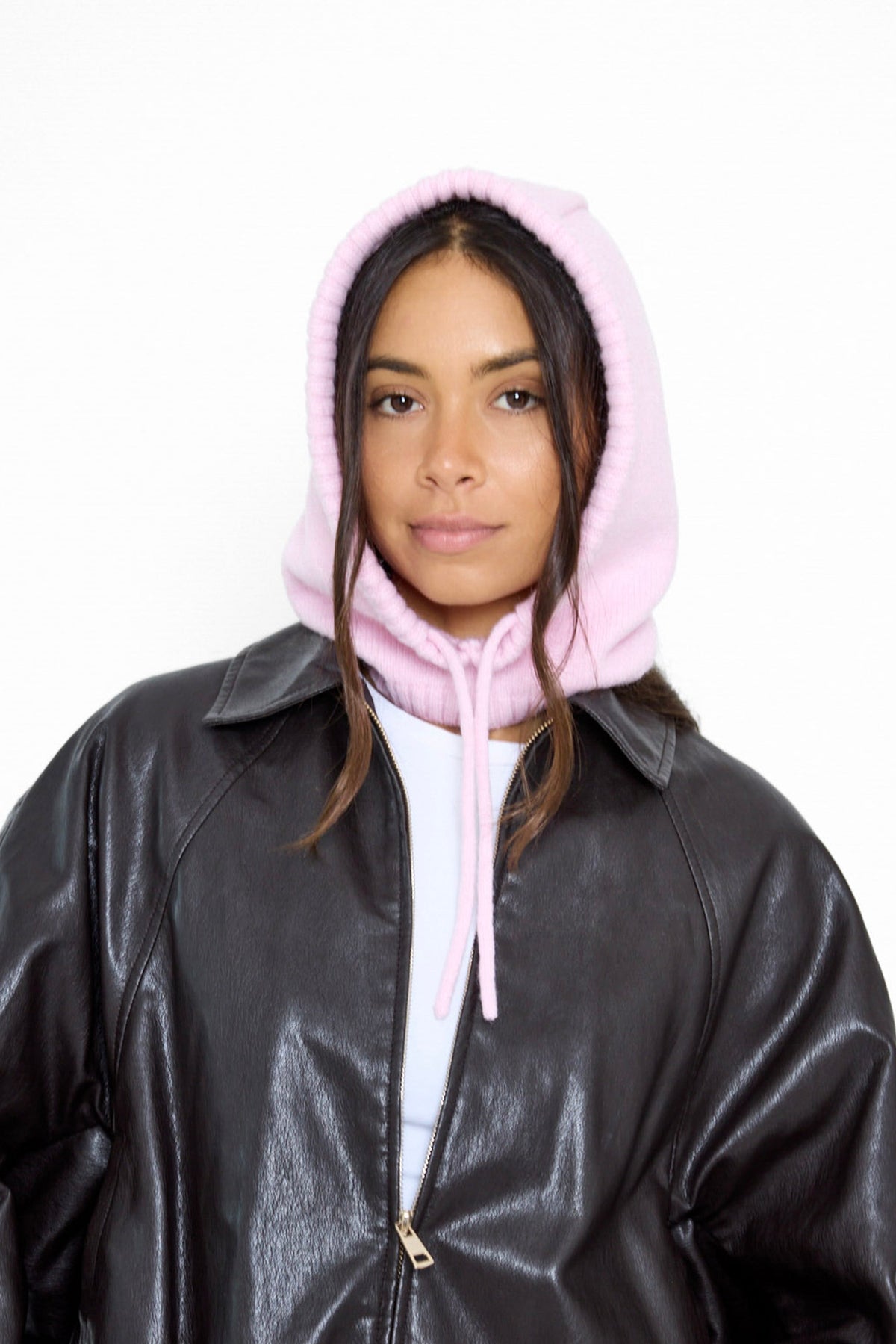 Women's Balaclava Fine knit in Pink