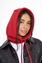 Women's Balaclava Fine knit in Red