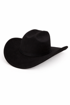 Women's western cowboy hat in black suede 