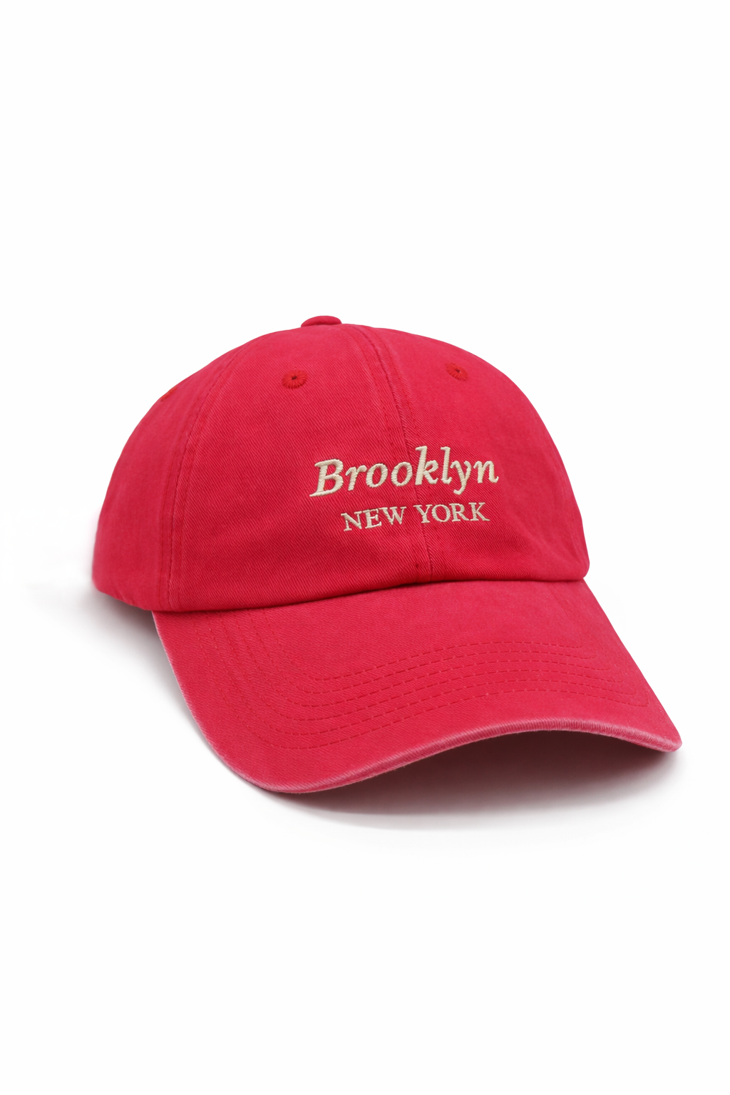 Woman's Brooklyn Baseball Cap in Red