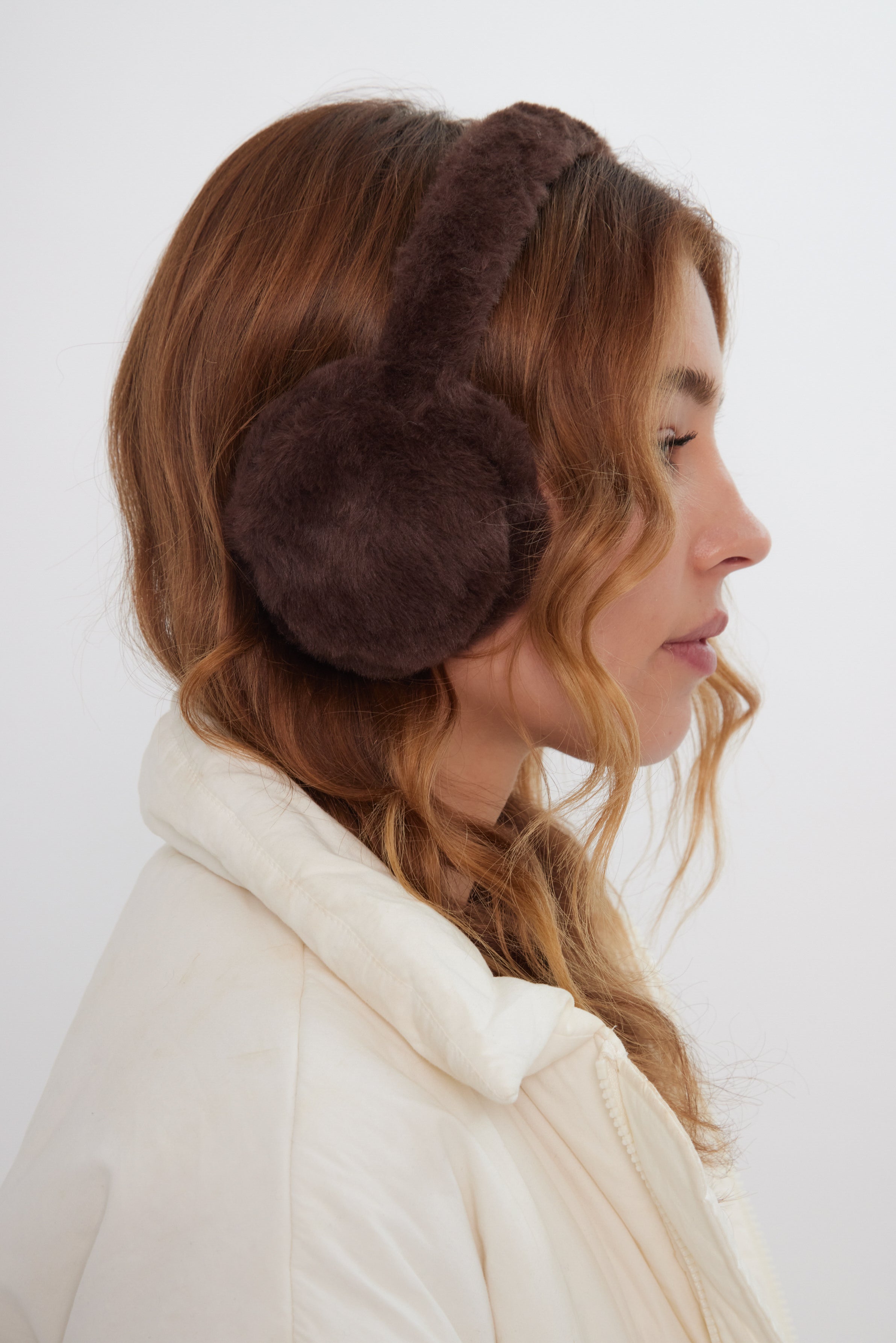 Women’s Fur Earmuffs in Brown