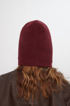 Women’s Knitted Bonnet in Burgundy 