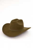 Green cowboy hat on a white background