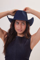 Woman's Dark Denim Cowboy Hat 