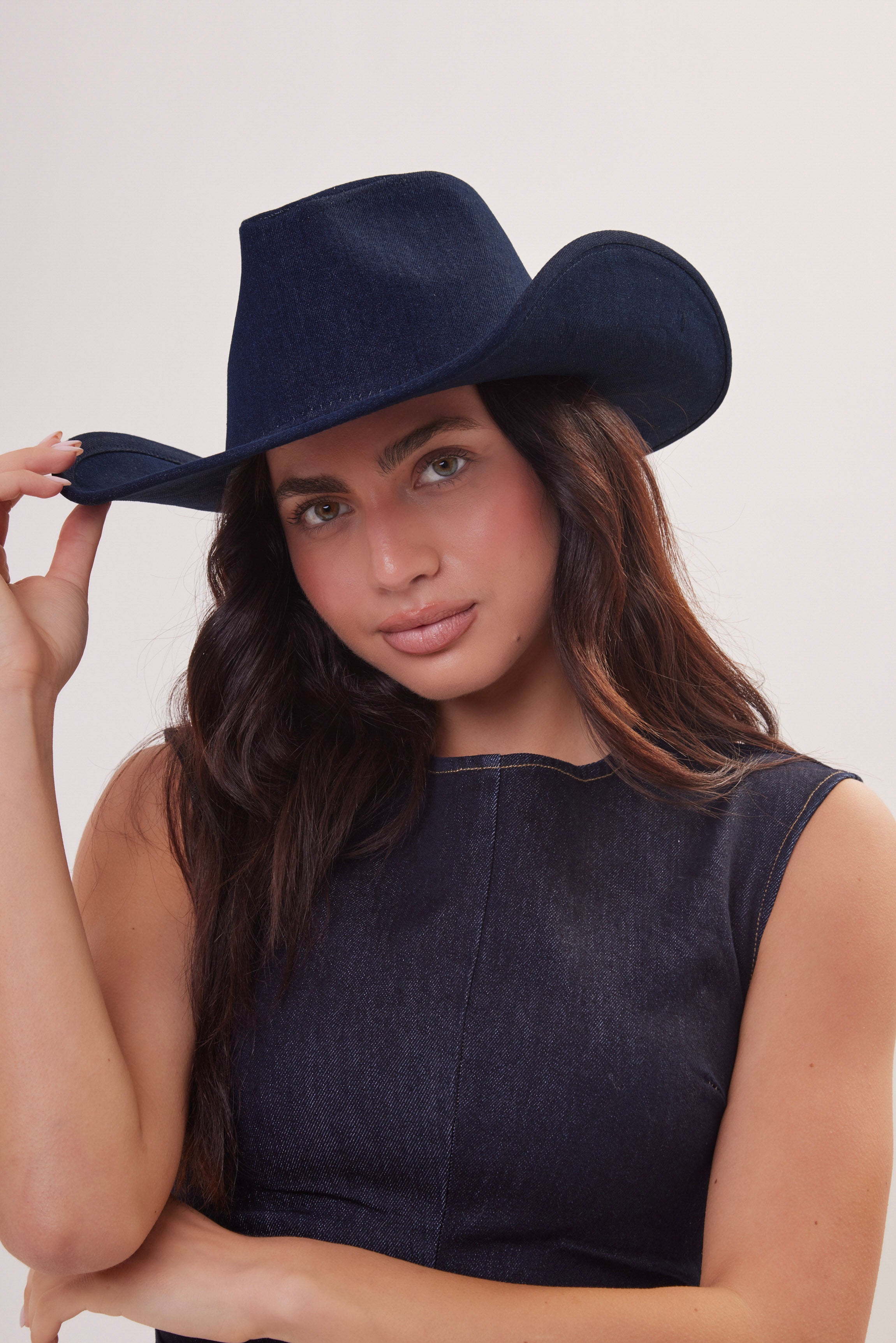Woman's Dark Denim Cowboy Hat 