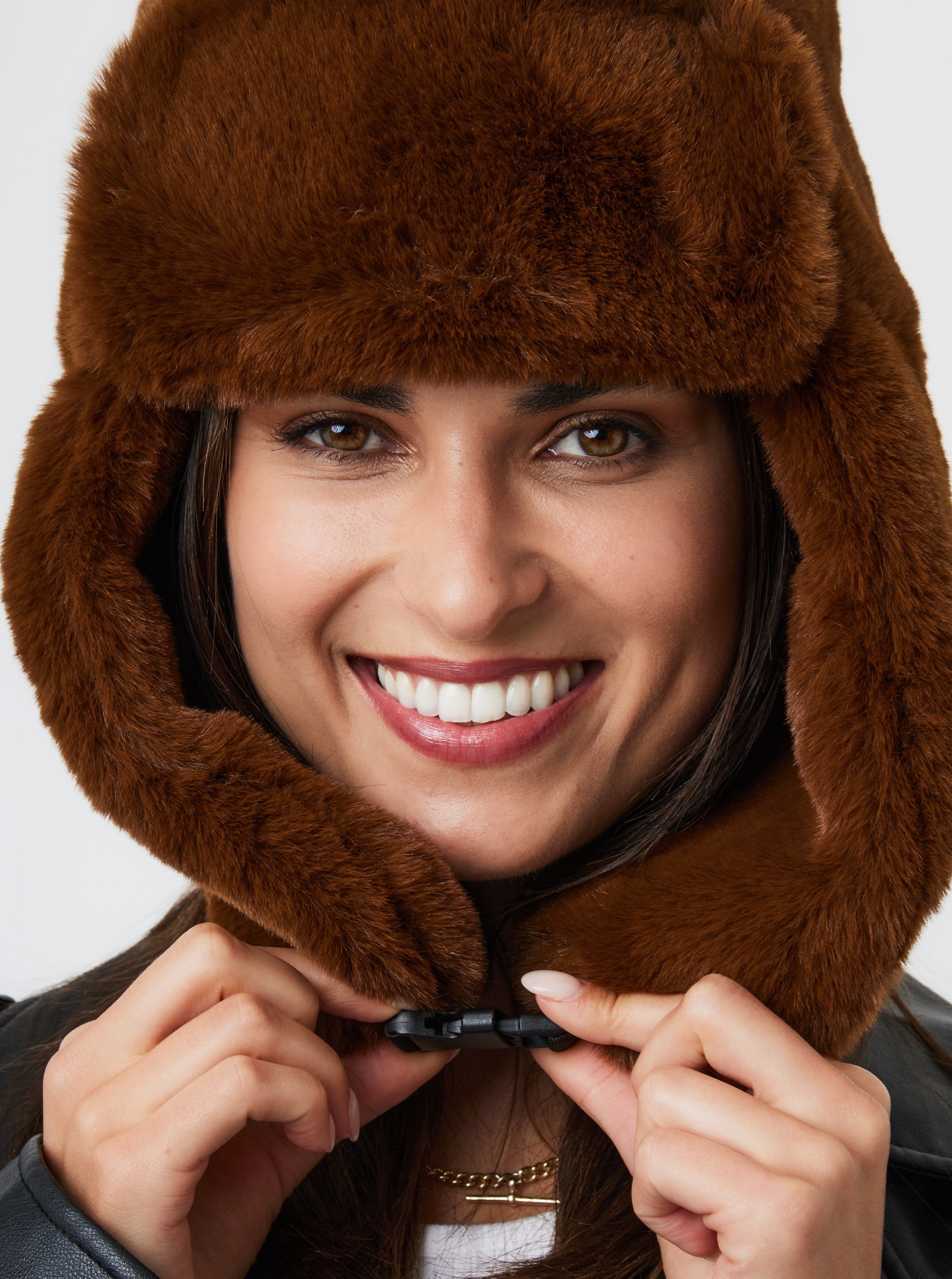Woman's Faux Fur Trapper in Brown