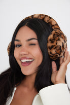 Woman's Fluffy Faux-Fur Earmuffs in Leopard Print