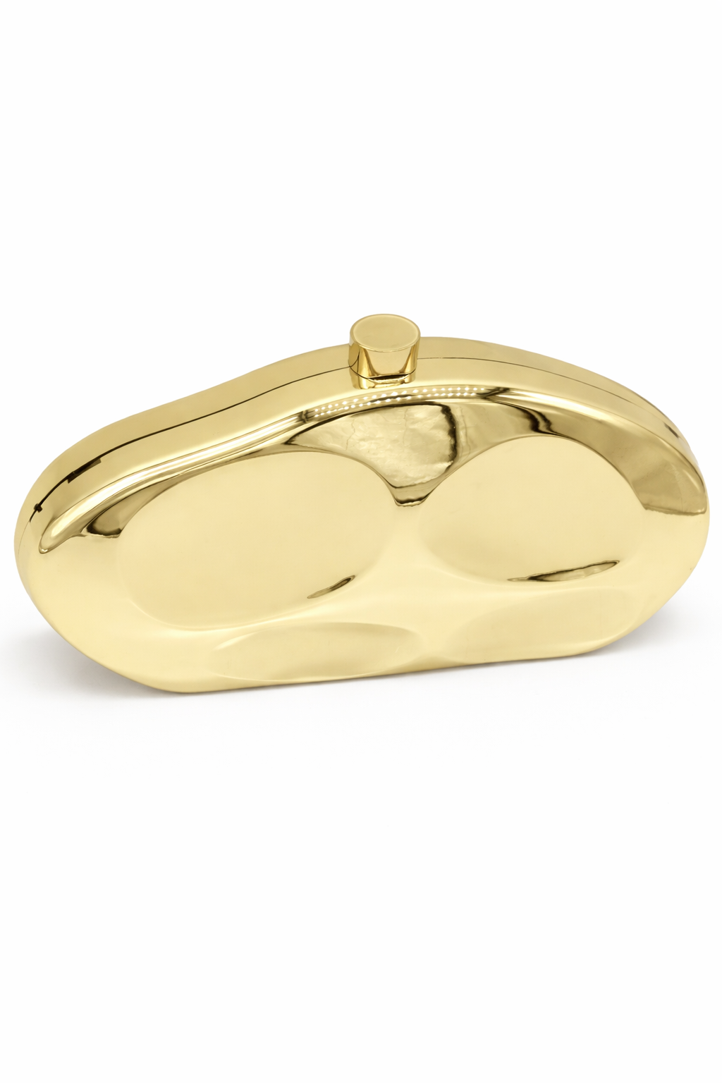 Woman's Hammered Metal Clutch Bag in Gold