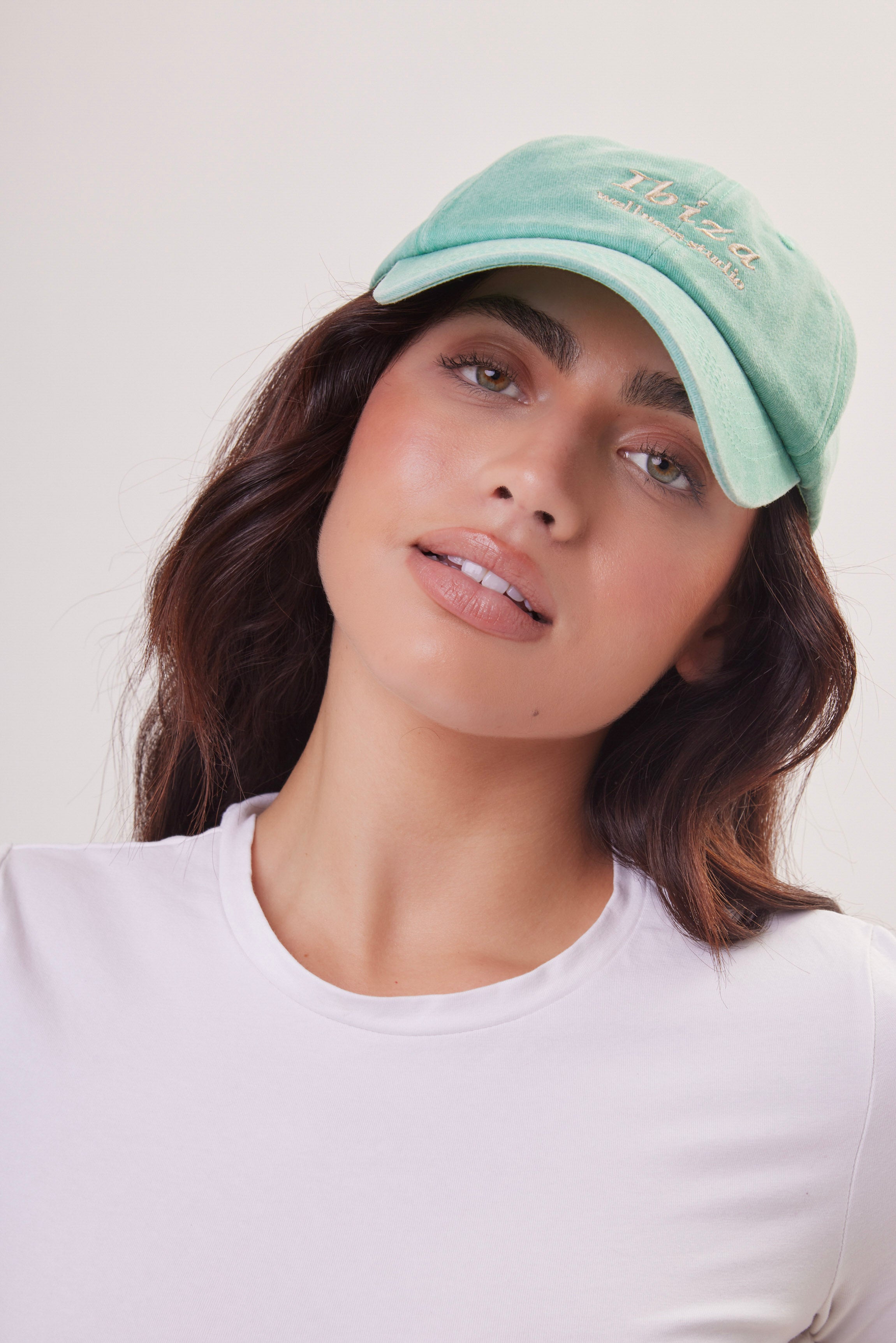 Woman's Ibiza Baseball Cap in Washed Jelly Mint