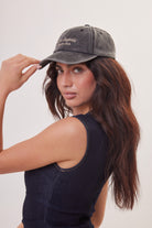 Woman's Los Angeles Health Club Baseball Cap in Black 