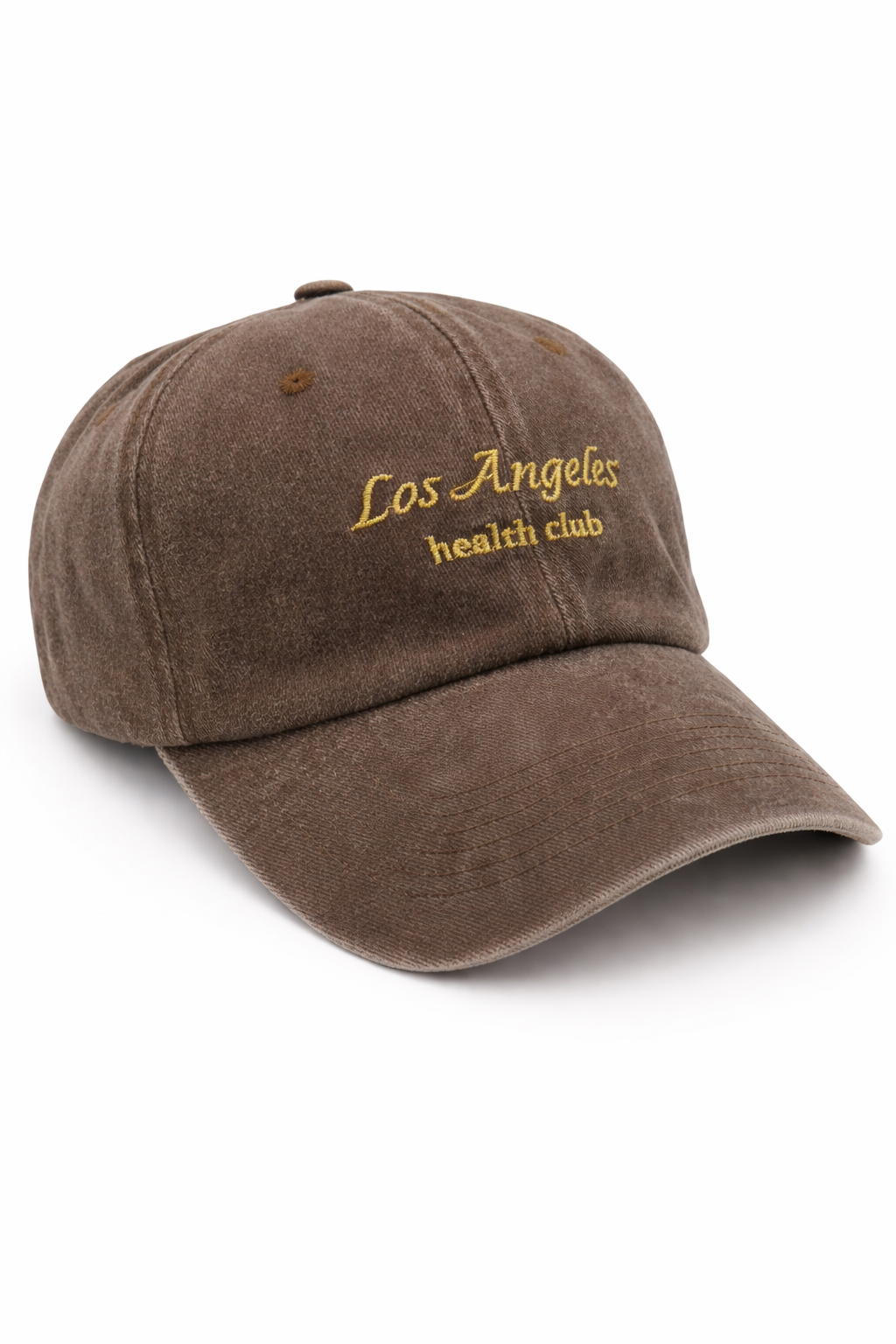 Woman's Los Angeles Health Club Baseball Cap in Brown