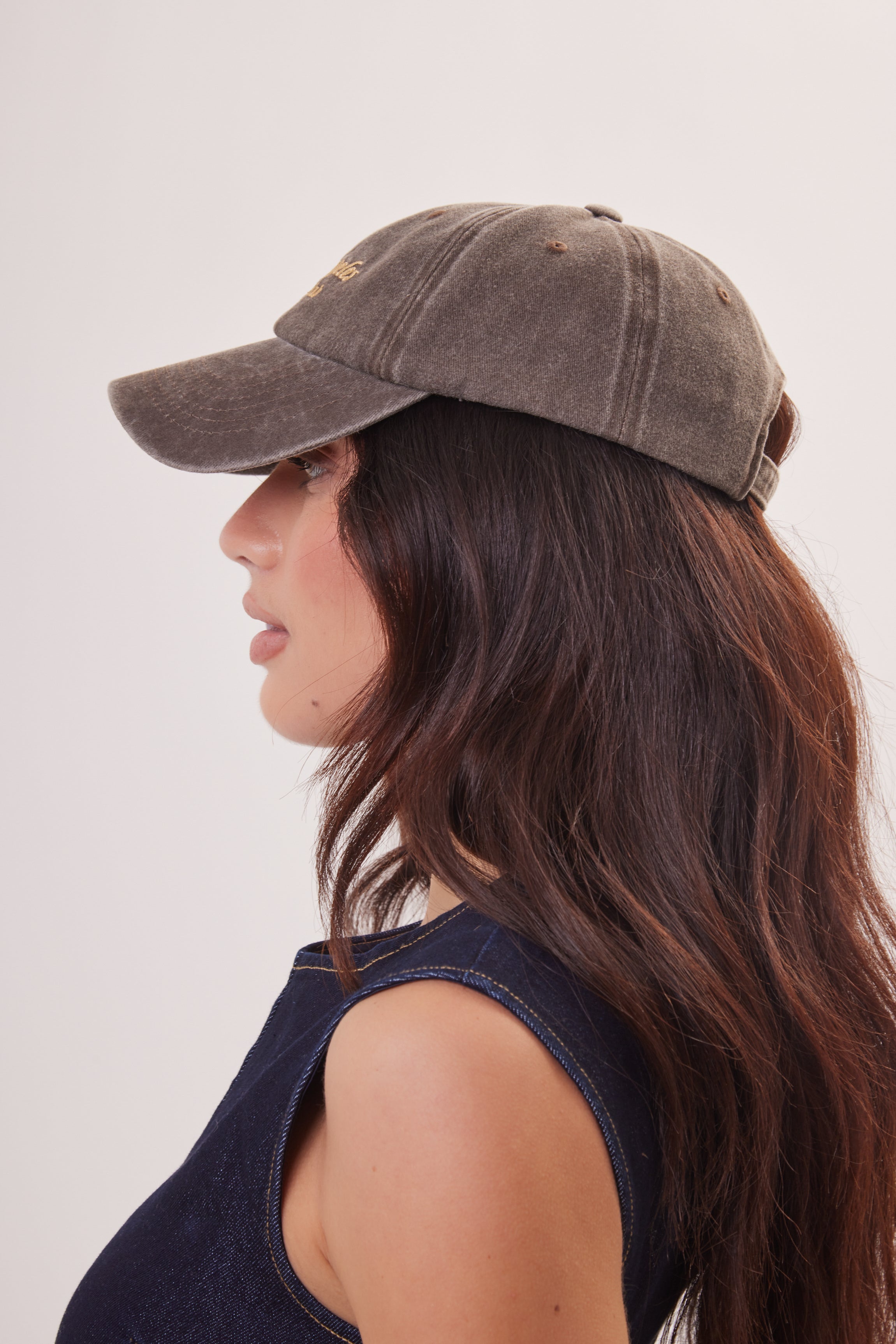 Woman's Los Angeles Health Club Baseball Cap in Brown