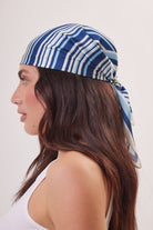 Woman's Nautical Stripes Neck-tie in Blue and Cream