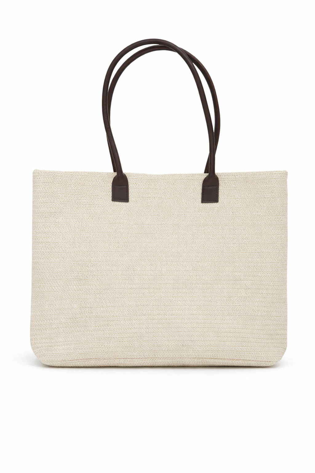 Woman's Oversized Woven Beach Bag in Cream