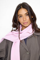 Women's Plain Knitted Scarf in Pink