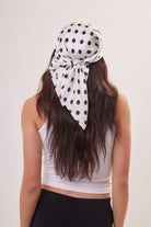 Woman's Polka Dot Multiway Bandana in Cream and Black