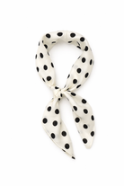 Woman's Polka Dot Multiway Bandana in Cream and Black