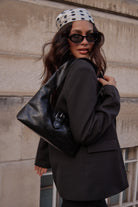 Woman's Polka Dot Multiway Bandana in Cream and Black