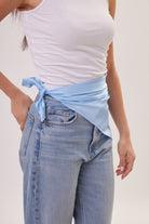 Woman's Satin Multiway Bandana Belt in Sky Blue
