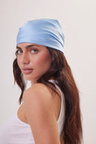 Woman's Satin Multiway Bandana Belt in Sky Blue