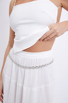 Women’s Mini Spiral Chain Belt in Silver