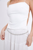 Women’s Mini Spiral Chain Belt in Silver